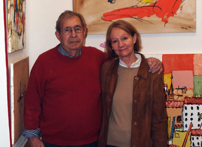 Artista con su esposa